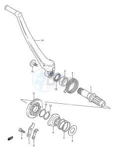 RM250 (E28) drawing KICK STARTER