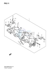 GSX-R600 (E2) drawing THROTTLE BODY