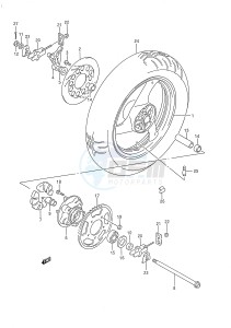 GSX750F (E28) drawing REAR WHEEL