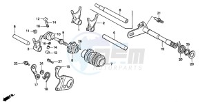 CR250R drawing GEARSHIFT DRUM