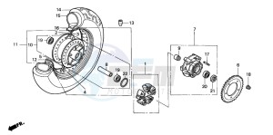 VT750C drawing REAR WHEEL