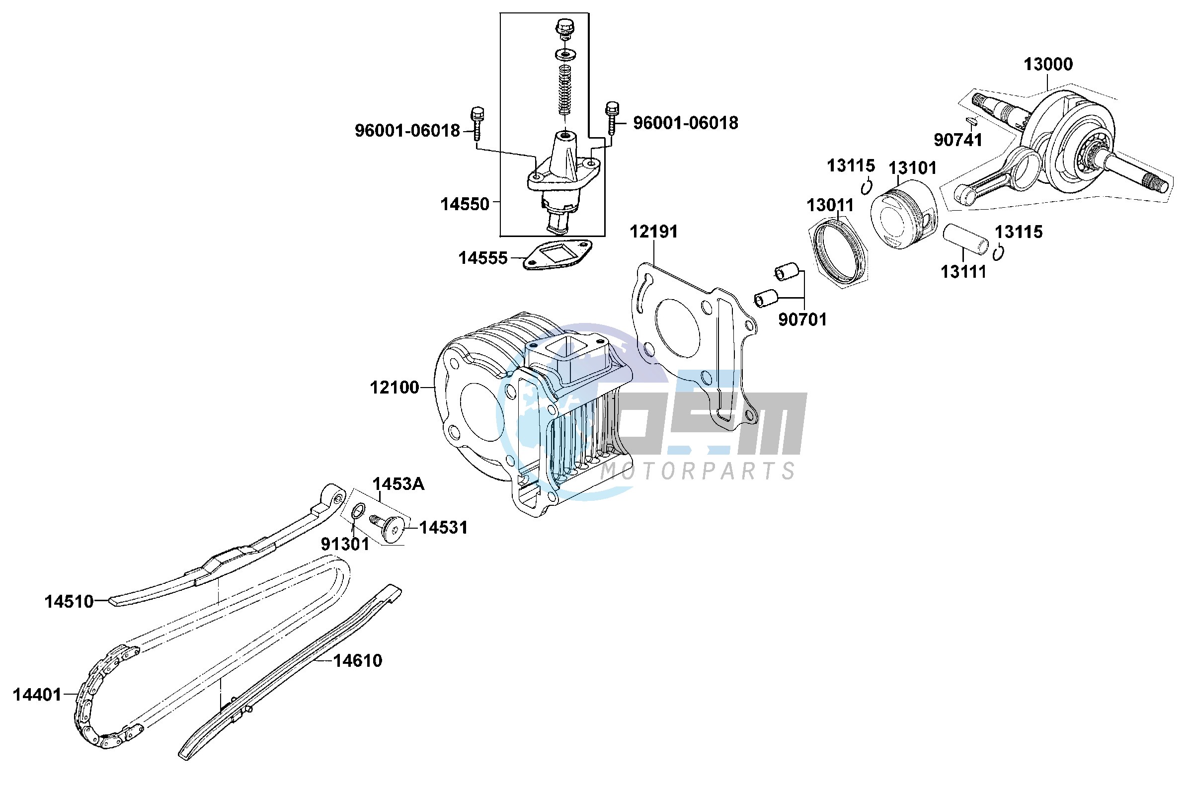 Cylinder  Piston Crankshaft