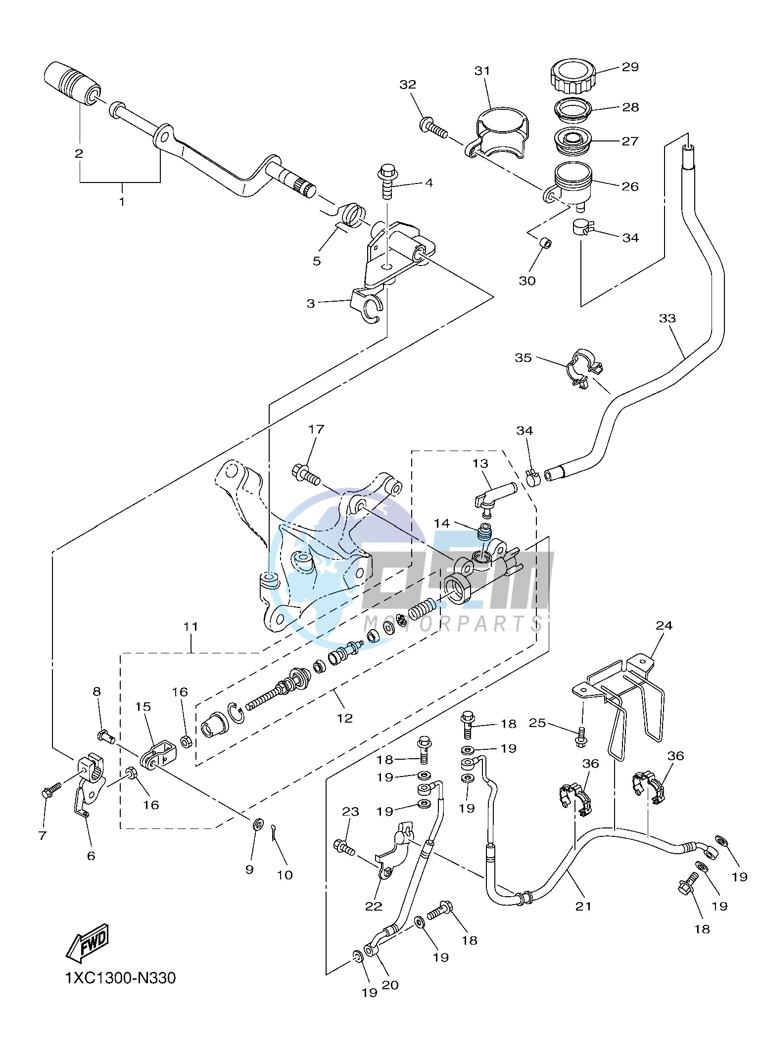 REAR MASTER CYLINDER