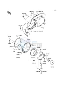 VN1700_VOYAGER_CUSTOM_ABS VN1700KCF GB XX (EU ME A(FRICA) drawing Headlight(s)