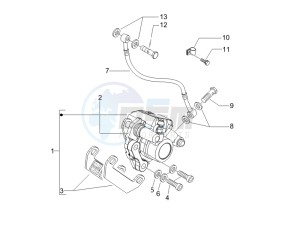 LX 150 4T E3 drawing Brakes pipes - Calipers