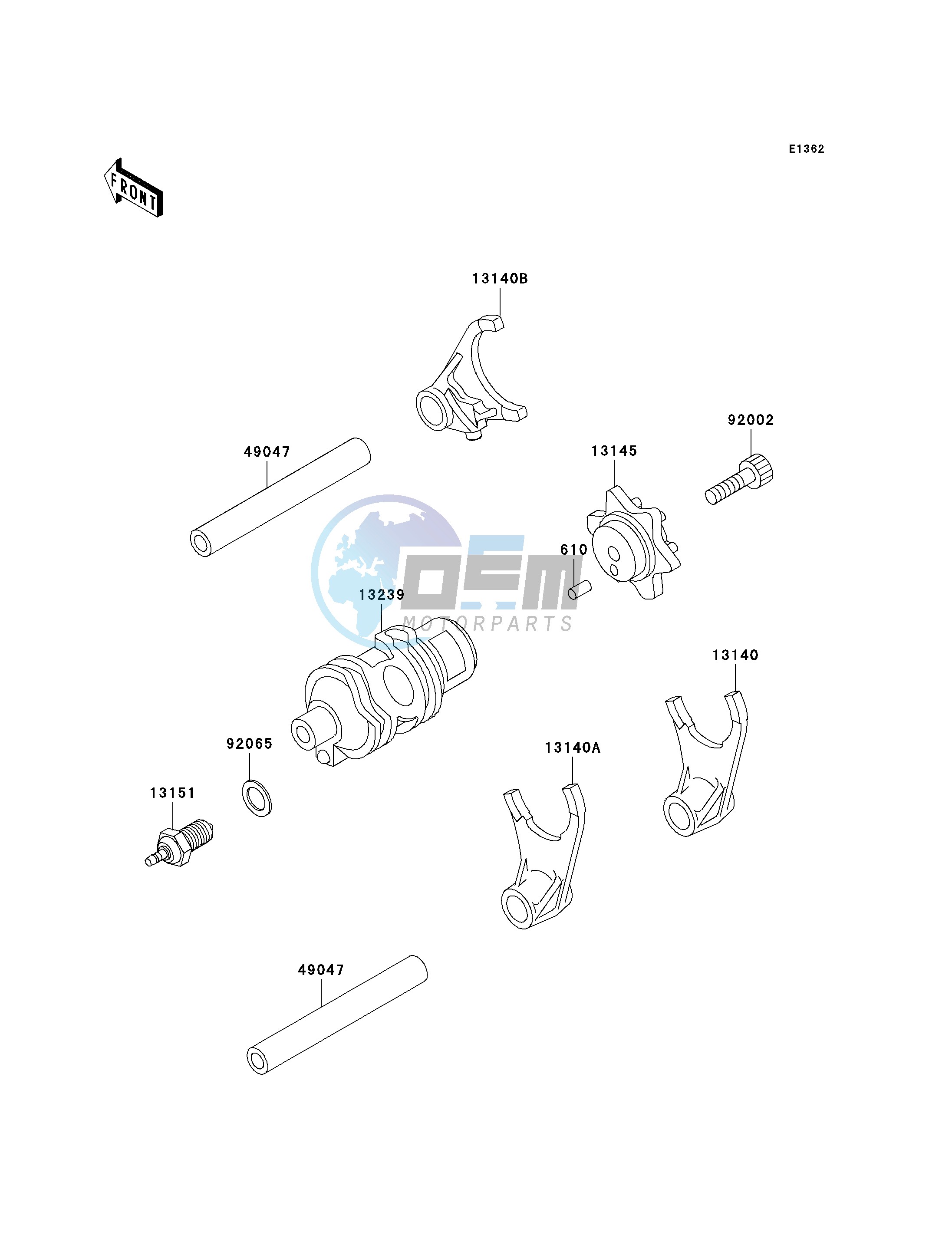 GEAR CHANGE DRUM_SHIFT FORK-- S- -