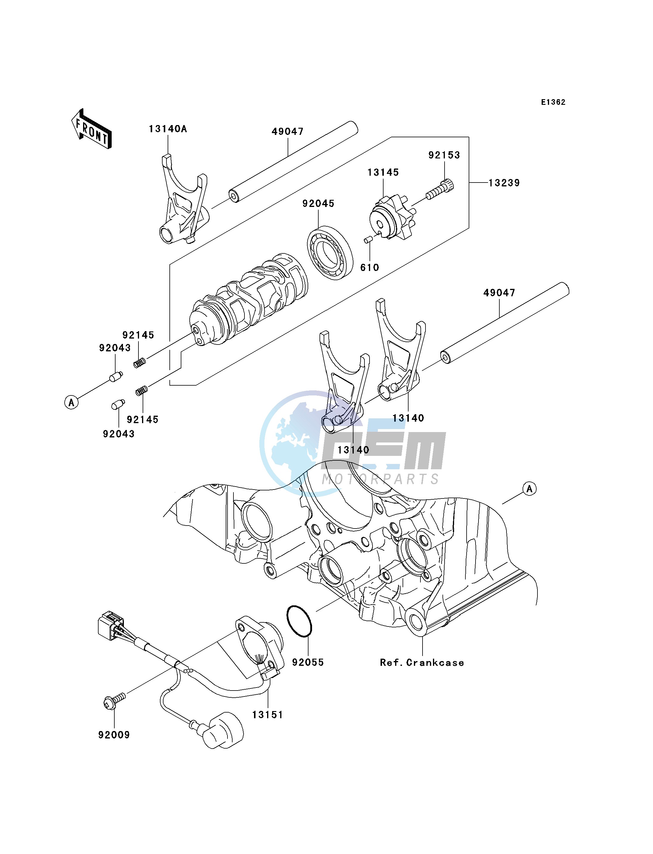 GEAR CHANGE DRUM_SHIFT FORK-- S- -