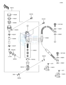 KX85 KX85CEF EU drawing Rear Master Cylinder