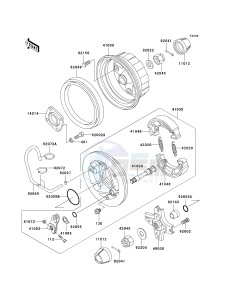 KLF 250 A [BAYOU 250] (A6F-A9F) A6F drawing REAR HUB