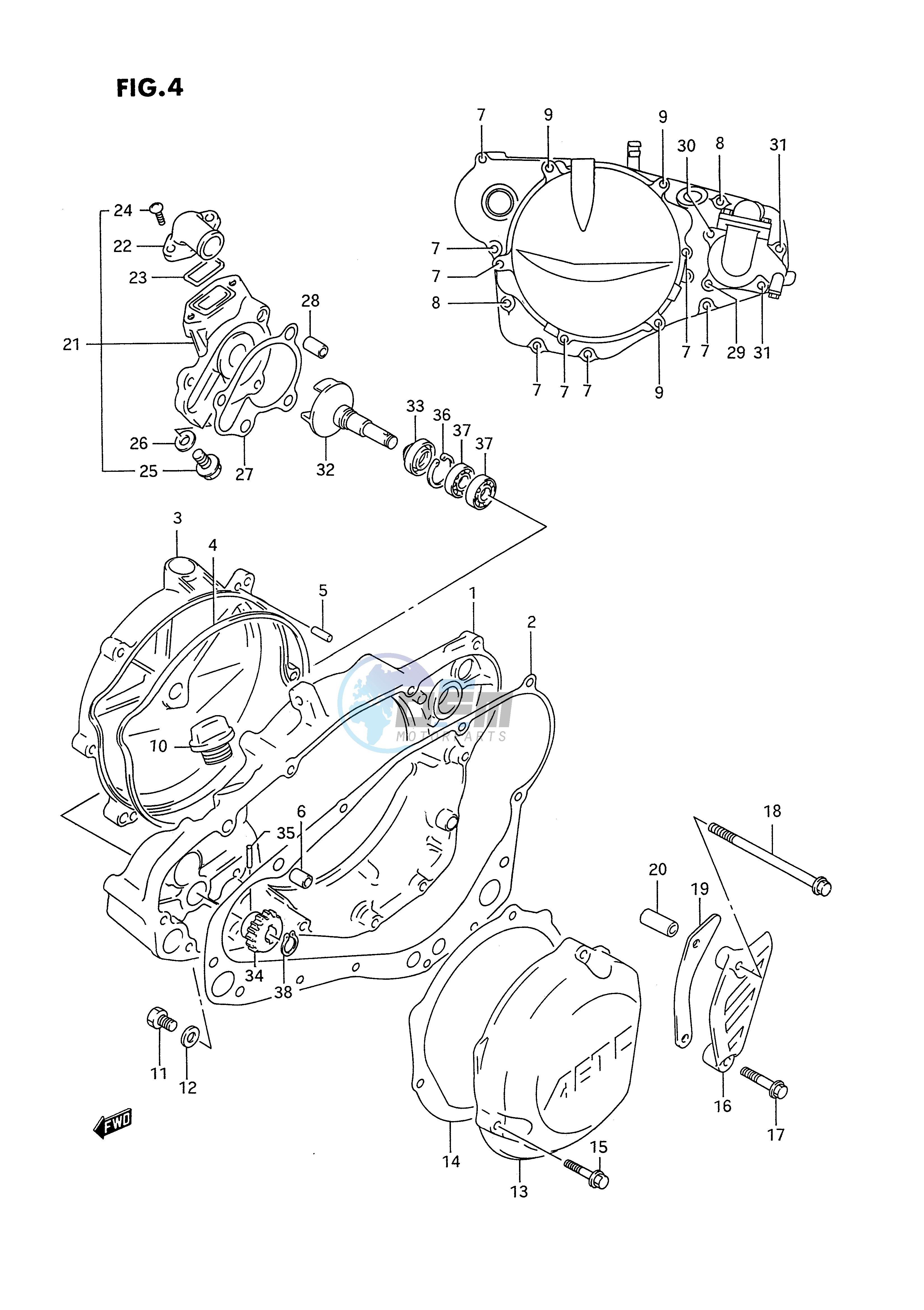 CRANKCASE COVER (MODEL P)