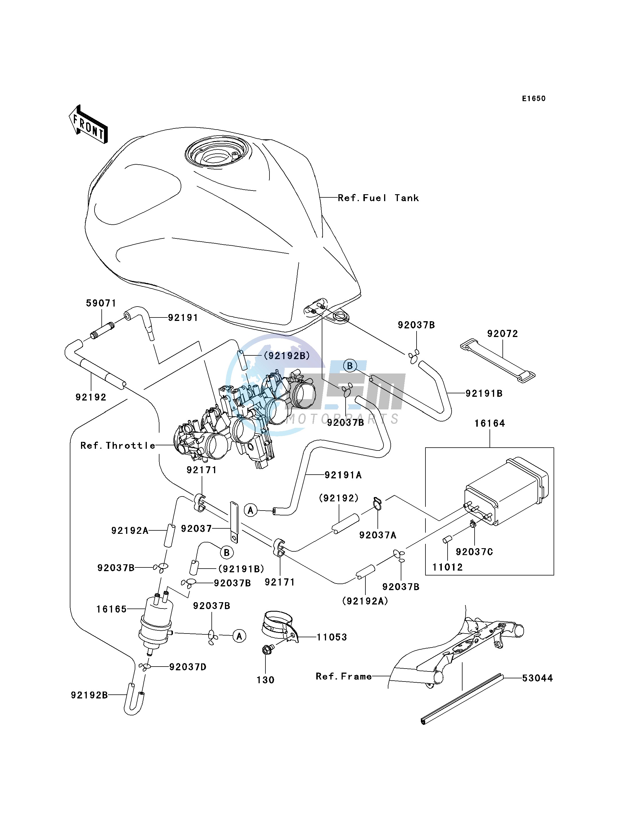 FUEL EVAPORATIVE SYSTEM-- CA- -