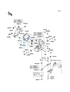 BRUTE FORCE 750 4x4i EPS KVF750GEF EU drawing Headlight(s)