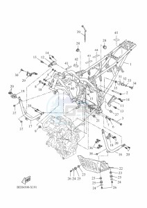 XTZ690D-B TENERE 700 (BEH2) drawing FRAME