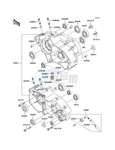 KX65 KX65ADF EU drawing Crankcase