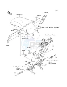 KRF 750 F [TERYX 750 4X4 NRA OUTDOORS] (F8F) C9F drawing FRONT FENDER-- S- -