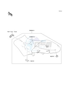 KLE 650 A [VERSYS] (9F-9F) A8F drawing SEAT