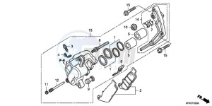 VTR2509 France - (F / CMF LL MK) drawing FRONT BRAKE CALIPER