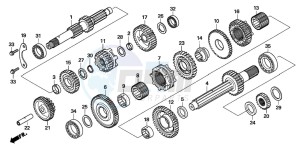 TRX500TM drawing TRANSMISSION