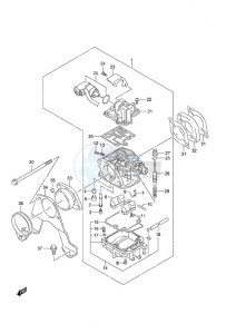 DF 25 V-Twin drawing Carburetor Remote Control/Gas Assist Tilt