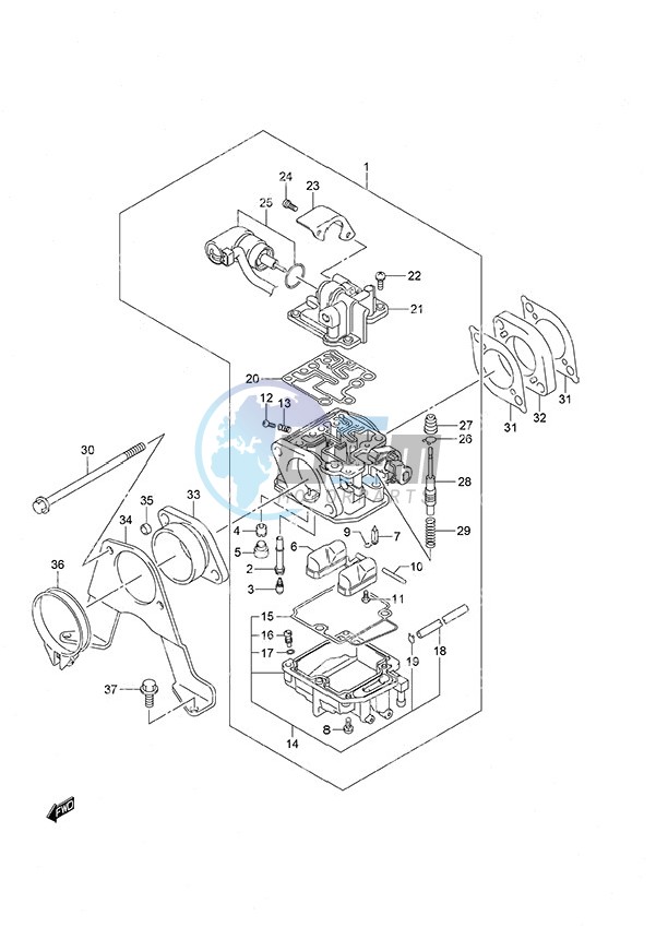 Carburetor Remote Control/Gas Assist Tilt