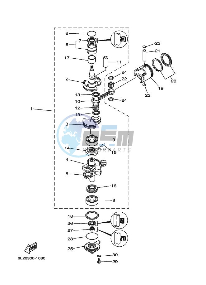 CRANKSHAFT--PISTON