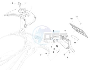 125 4T 3V ie Primavera (APAC) drawing Rear cover - Splash guard