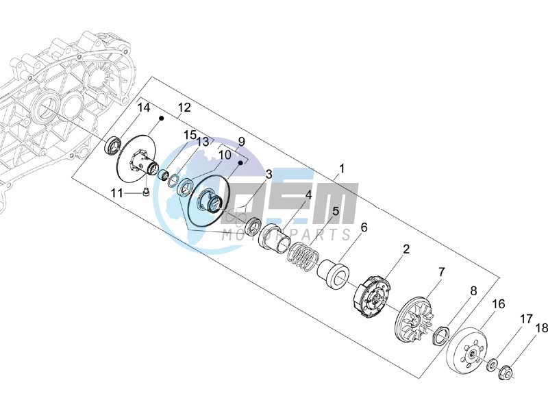 Driven pulley