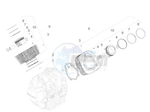 V9 Roamer 850 (USA) drawing Cylinder - Piston