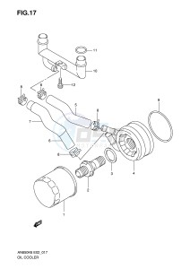 AN650 (E2) Burgman drawing OIL COOLER