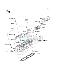 ZX 1000 D [NINJA ZX-10R] (D6F-D7FA) D7F drawing CYLINDER HEAD