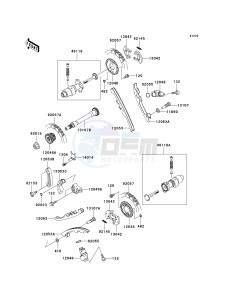 KVF 650 B [PRAIRIE 650 4X4 ADVANTAGE CLASSIC] (B2) [PRAIRIE 650 4X4 ADVANTAGE CLASSIC] drawing CAMSHAFT-- S- -_TENSIONER