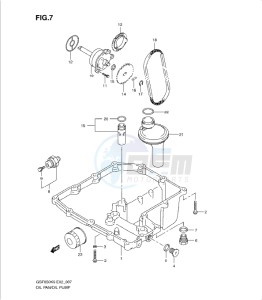 GSF650/S drawing OIL PAN - OIL PUMP