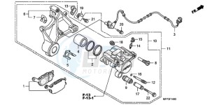 CB1300SA9 SI / ABS BCT MME TWO TY2 drawing REAR BRAKE CALIPER