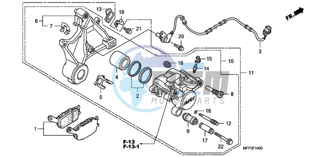 REAR BRAKE CALIPER