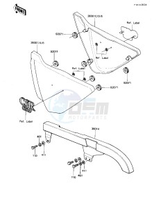 KZ 650 H[CSR] (H1-H2) [CSR] drawing SIDE COVERS_CHAIN COVER -- 81-82 H1_H2- -