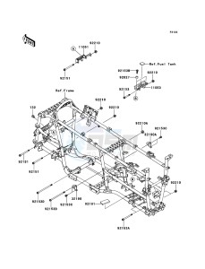 KVF650_4X4 KVF650FDF EU GB drawing Engine Mount