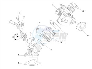 LX 125 4T 3V IGET NOABS E3-E4 (APAC) drawing Throttle body - Injector - Induction joint