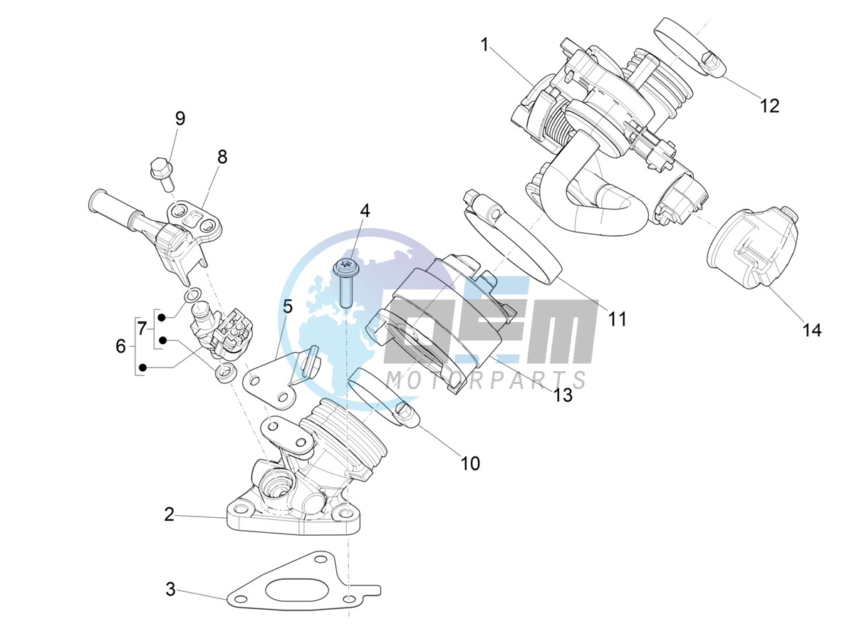 Throttle body - Injector - Induction joint