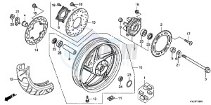 CBR250RB drawing REAR WHEEL