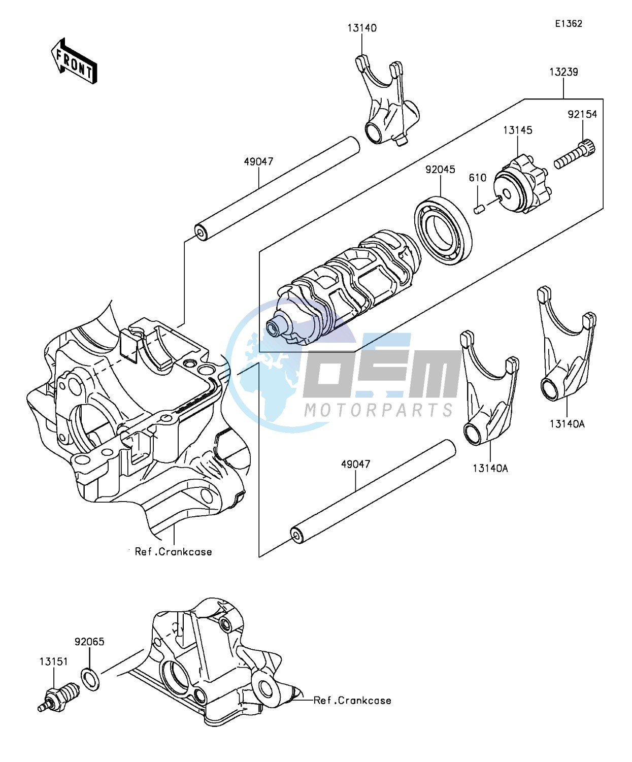 Gear Change Drum/Shift Fork(s)