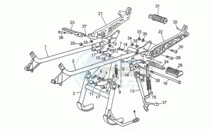 Le Mans 1000 drawing Footrests-stands