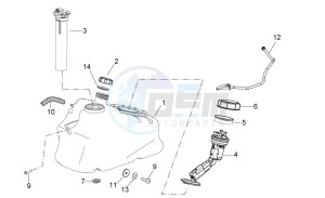 Scarabeo 300 Light e3 drawing Fuel Tank