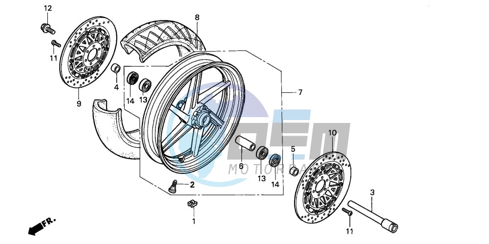 FRONT WHEEL (CBR600FS/3S/T/3T/SET)