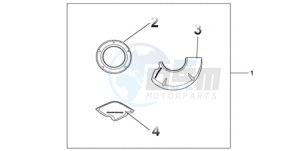 CBR1000RA9 Korea - (KO / ABS MME) drawing CARBON CRANKCASE COVER SET