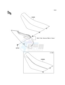 KLX110 KLX110A7F EU drawing Seat