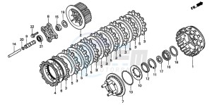 GL1500CD drawing CLUTCH