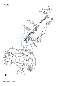 GSX-R1000 (E2) drawing FRAME (MODEL K9)