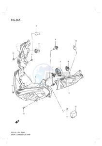 UH125 BURGMAN EU drawing FRONT COMBINATION LAMP (MODEL EXECUTIVE P19 AND RACING P19)