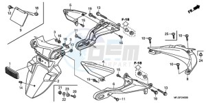 CBR600RA9 Europe Direct - (ED / ABS MME) drawing REAR FENDER