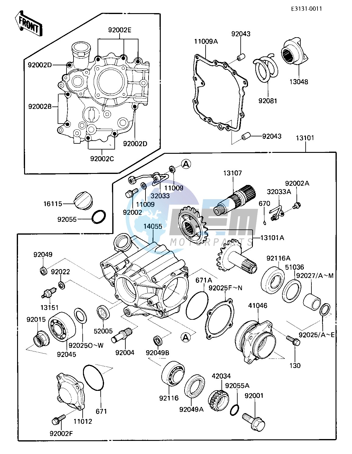 FRONT BEVEL GEARS